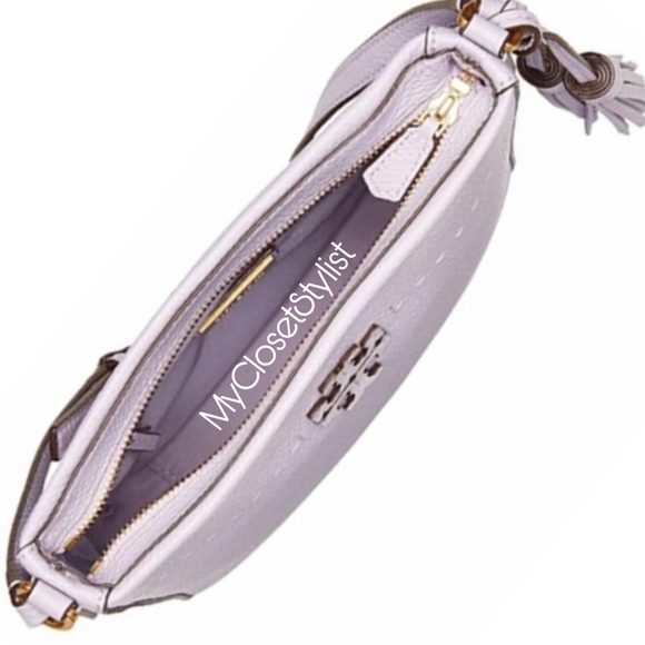 TORY BURCH McGraw Swingpack Pale Violet Crossbody Purse New UNICORN RARE!! - Picture 8 of 13
